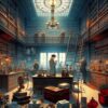 「容疑者Xの献身」を読んでみた感想とレビューをイメージしたイラスト。東野圭吾の名作ミステリー小説のカバーアート風のデザインで、知的な謎解きと感動の人間ドラマを象徴するシーンが描かれています。